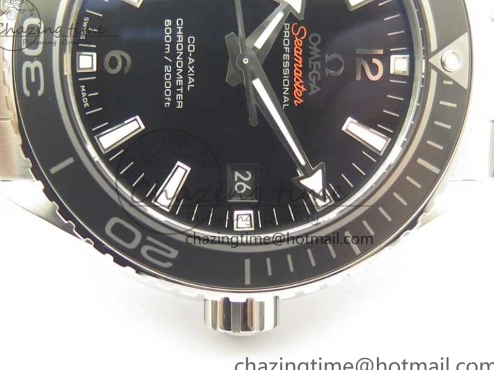 0208 EyeCatching Planet Ocean Professional Ceramic Bezel 45.5mm 1:1 VSF Best Edition Silver Markers on SS Bracelet A8500 Super Clone 8050